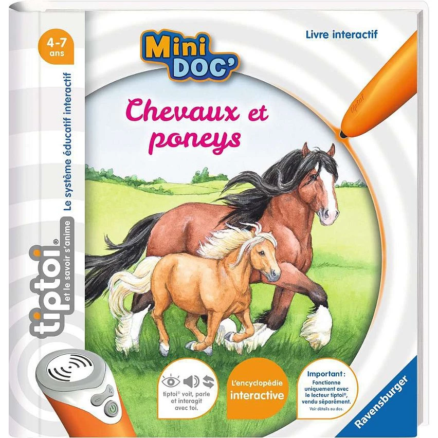 Grosses soldes 🎁 Ravensburger Tiptoi® - Mini Doc' - Chevaux Et Poneys 🥰 3 Grosses soldes 🎁 Ravensburger Tiptoi® - Mini Doc' - Chevaux Et Poneys 🥰