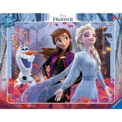 Tout neuf 😉 Ravensburger Puzzle Cadre 30-48 P - La Magie De La Nature / Disney La Reine Des Neiges 2 - Dfz2: Disney Frozen 2 🔔
