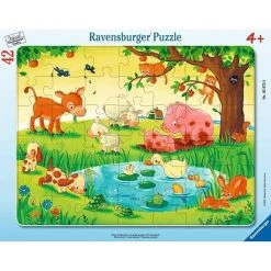 Bon marché 😀 Ravensburger Puzzle Cadre 30-48 P - Les Petits Animaux 🎁