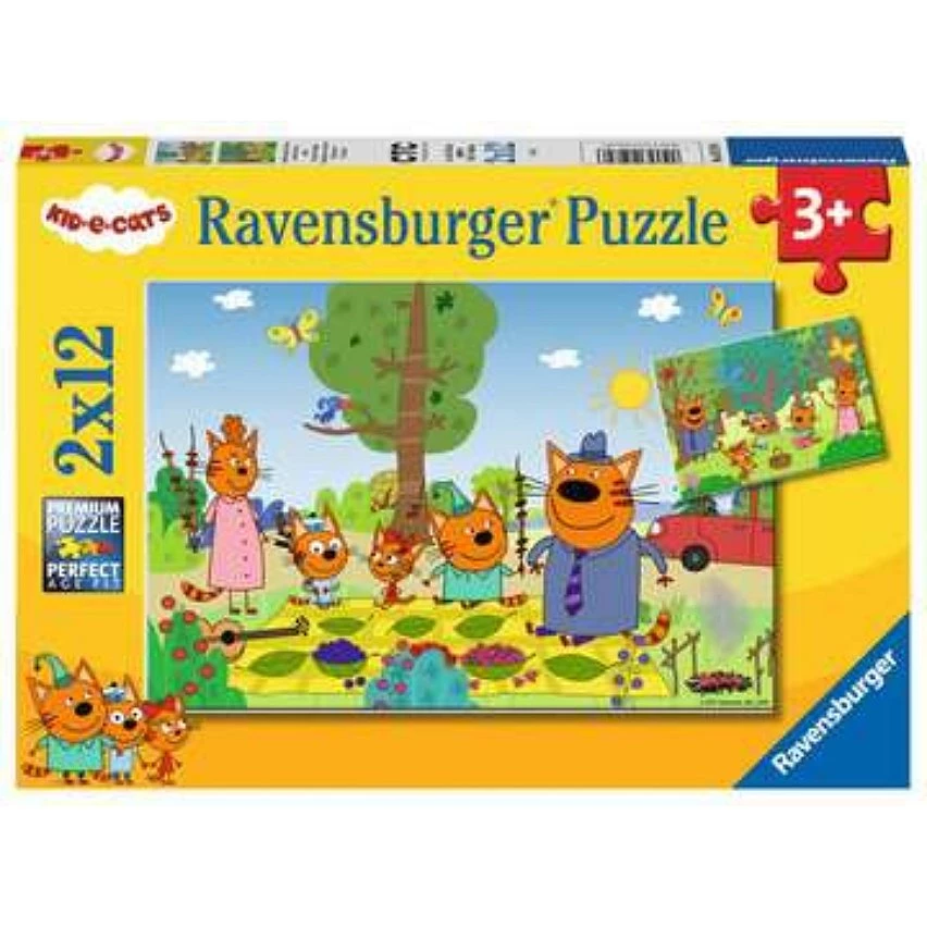 Sortie ✔️ Ravensburger Puzzle 2x12 p - Journée nature en famille Kid-E-Cats 🎉 3 Sortie ✔️ Ravensburger Puzzle 2x12 p - Journée nature en famille Kid-E-Cats 🎉