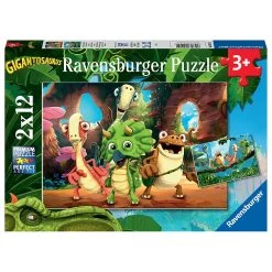 Acheter 😀 Ravensburger Puzzles 2X12 P - La Petite Bande De Dinosaures / Gigantosaurus - Gigantosaurus 🎉