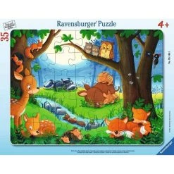 De gros 🎉 Ravensburger Puzzle cadre 30-48 pieces - Les petits animaux sendorment 🎁