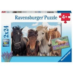 Bon marché ❤️ Ravensburger Puzzles 2X24 P - L'amour Des Chevaux 😍