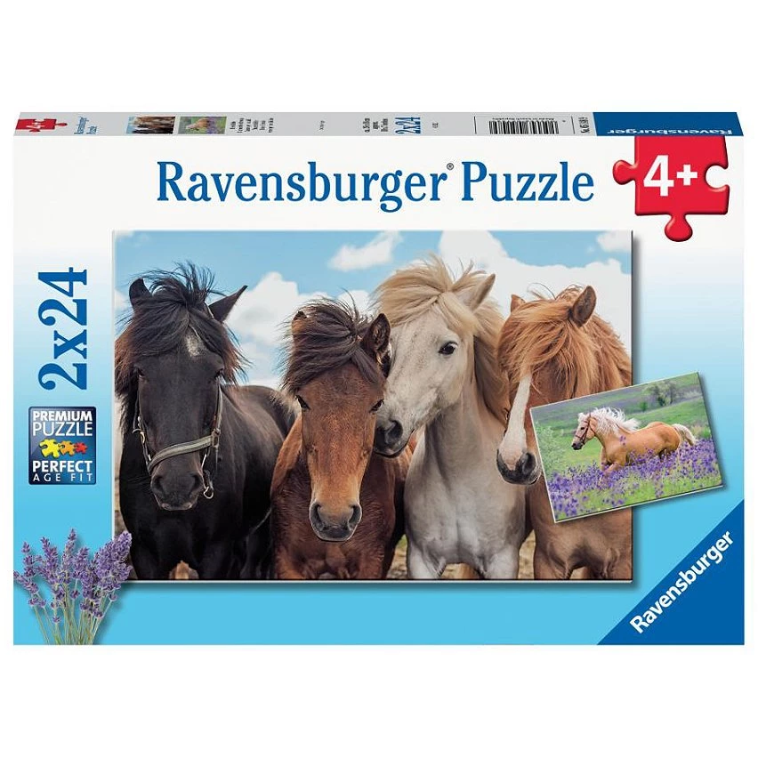 Bon marché ❤️ Ravensburger Puzzles 2X24 P - L'amour Des Chevaux 😍 3 Bon marché ❤️ Ravensburger Puzzles 2X24 P - L'amour Des Chevaux 😍