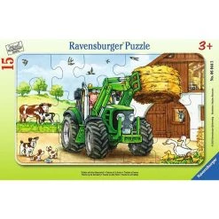 Vente flash ✨ Ravensburger Puzzle cadre 15 pièces - Tracteur à la ferme 🧨