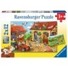 Meilleure vente 👏 Ravensburger Puzzles 2x12 p le travail à la ferme 🥰 -Ravensburger Soldes Boutique 4005556075607 1