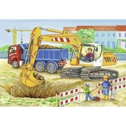 Promo 🎁 Ravensburger Puzzle 2x12 p - Chantier et ferme 🎉 -Ravensburger Soldes Boutique 4005556076161 4