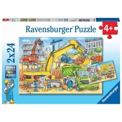 De gros 👍 Ravensburger Puzzles 2x24 p - beaucoup de travail sur le chantier 👏