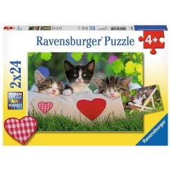 Budget 👏 Ravensburger 2x24 p Chatons au repos puzzle ✨