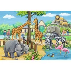 Promo 🔔 Puzzles 2 x 24 pièces Ravensburger Bienvenue au zoo 😉 -Ravensburger Soldes Boutique 4005556078066 2