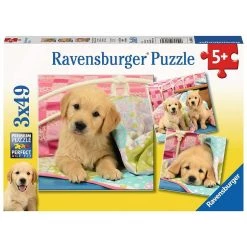 Grosses soldes 🧨 Ravensburger Puzzles 3X49 P - Mignons Petits Chiots 🔔