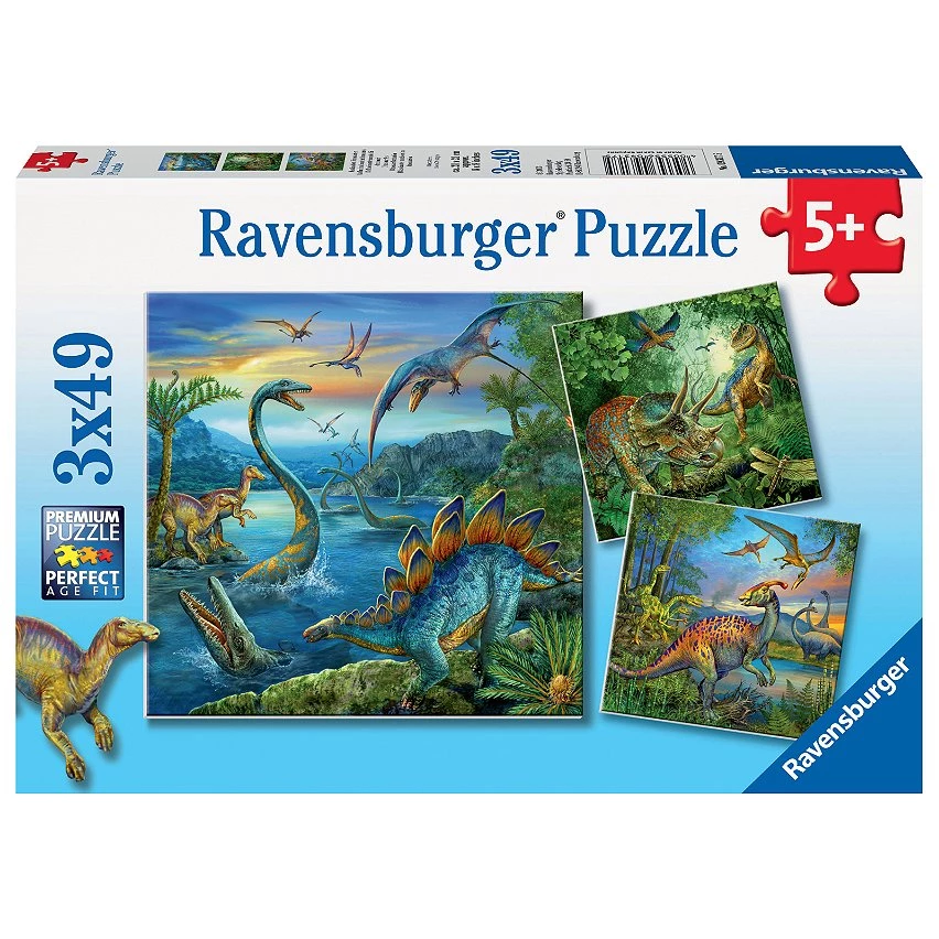 Coupon 💯 Ravensburger Puzzles 3X49 P - La Fascination Des Dinosaures 🎁 4 Coupon 💯 Ravensburger Puzzles 3X49 P - La Fascination Des Dinosaures 🎁 – Image 2