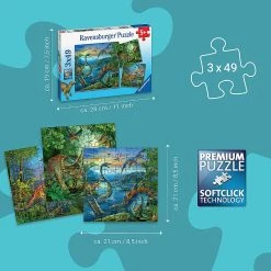 Coupon 💯 Ravensburger Puzzles 3X49 P - La Fascination Des Dinosaures 🎁 10 Coupon 💯 Ravensburger Puzzles 3X49 P - La Fascination Des Dinosaures 🎁 -Ravensburger Soldes Boutique 4005556093175 3