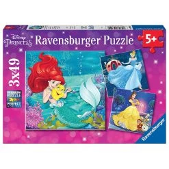 Sortie 🛒 Ravensburger Puzzles 3X49 P - Aventure Des Princesses / Disney Princesses - Princess 🔔 -Ravensburger Soldes Boutique 4005556093502 2