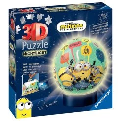 De gros 💯 Ravensburger Puzzle 3D Rond 72 P Illuminé - Minions 2 - Minions ✨