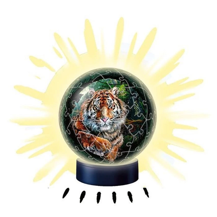 Bon marché 🔔 Ravensburger Puzzle 3D Ball 72 p illumine - Les grands felins 😉 4 Bon marché 🔔 Ravensburger Puzzle 3D Ball 72 p illumine - Les grands felins 😉 – Image 2