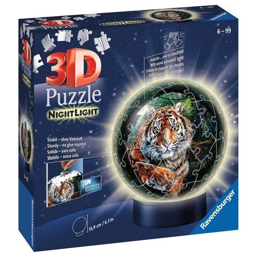 Bon marché 🔔 Ravensburger Puzzle 3D Ball 72 p illumine - Les grands felins 😉 3 Bon marché 🔔 Ravensburger Puzzle 3D Ball 72 p illumine - Les grands felins 😉