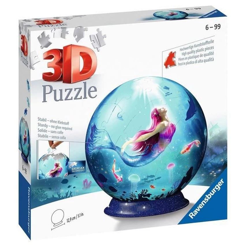 Grosses soldes 💯 Ravensburger Puzzle 3D Ball 72 pieces - Les sirenes 🛒 3 Grosses soldes 💯 Ravensburger Puzzle 3D Ball 72 pieces - Les sirenes 🛒