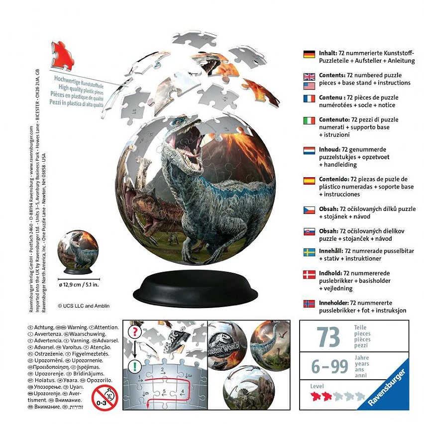 Coupon 🛒 Ravensburger Puzzle 3D Rond 72 P - Jurassic World - Jurassic Park 🥰 4 Coupon 🛒 Ravensburger Puzzle 3D Rond 72 P - Jurassic World - Jurassic Park 🥰 – Image 2