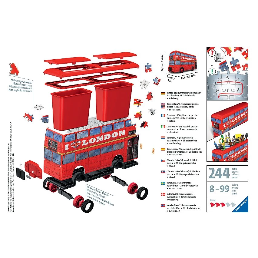 Sortie 🎁 Ravensburger Puzzle 3D Bus Londonien 🥰 5 Sortie 🎁 Ravensburger Puzzle 3D Bus Londonien 🥰 – Image 3