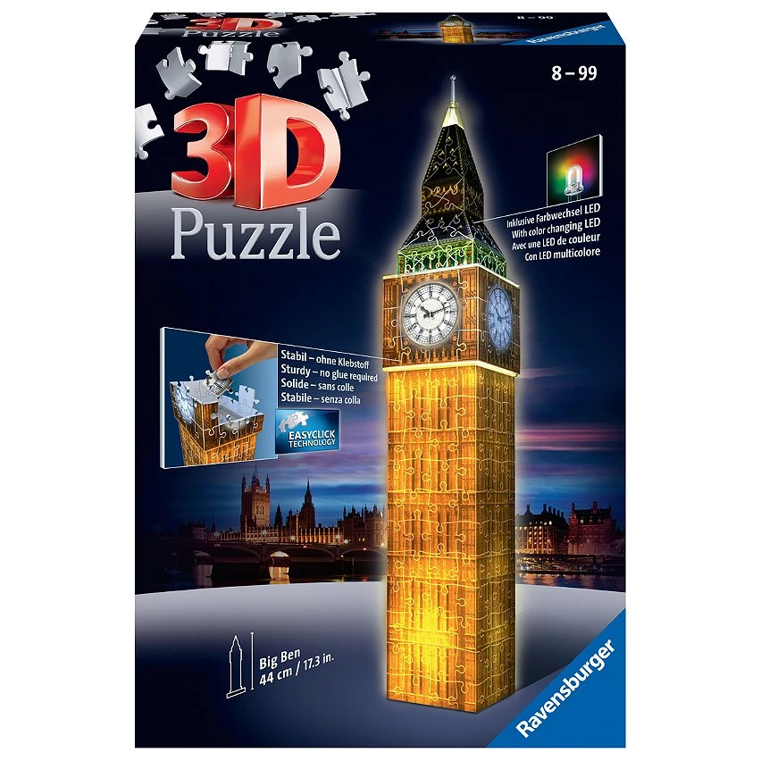 Meilleure vente ❤️ Ravensburger Puzzle 3D Big Ben illuminé ✔️ 4 Meilleure vente ❤️ Ravensburger Puzzle 3D Big Ben illuminé ✔️ – Image 2