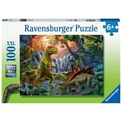 Vente flash ✨ Ravensburger Puzzle 100 P Xxl - L'oasis Des Dinosaures 😉
