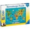Budget 🛒 Ravensburger Puzzle 150 P Xxl - La Carte Du Monde Des Animaux 🧨