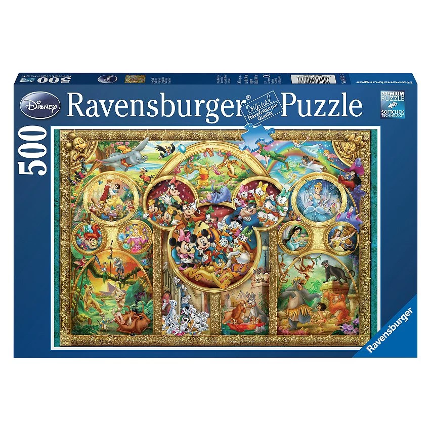 De gros ⭐ Ravensburger Puzzle 500 P - Famille Disney - Disney Classics 🔥 3 De gros ⭐ Ravensburger Puzzle 500 P - Famille Disney - Disney Classics 🔥