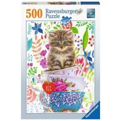 Meilleure affaire 🥰 Ravensburger Puzzle 500 P - Chaton Dans Une Tasse 😍