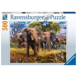 Bon marché 😀 Ravensburger Puzzle 500 p - Famille d elephants 👏