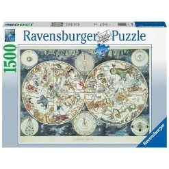 Nouveau ❤️ Ravensburger Puzzle 1500 P - Mappemonde Des Animaux Fantastiques ❤️ -Ravensburger Soldes Boutique 4005556160037 2