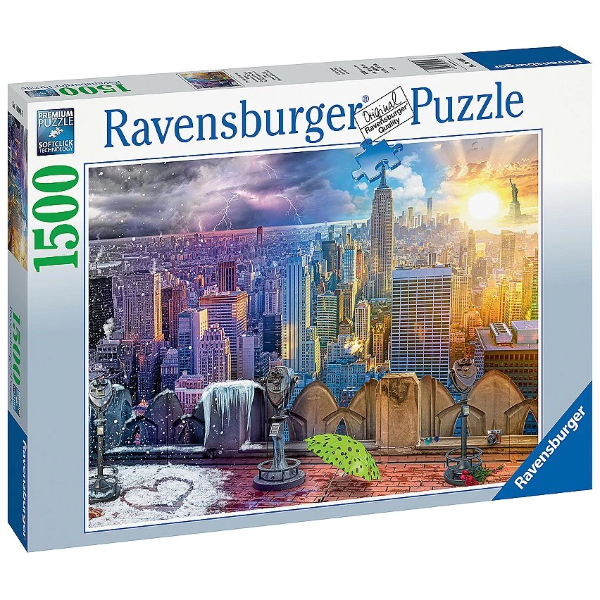 Meilleure vente ❤️ Ravensburger Puzzle 1500 P - Les Saisons À New York ❤️ 3 Meilleure vente ❤️ Ravensburger Puzzle 1500 P - Les Saisons À New York ❤️