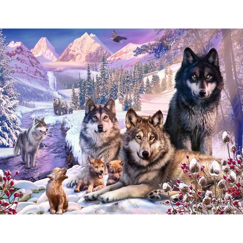 Vente flash 🎉 Ravensburger Puzzle 2000 P - Loups Dans La Neige 🎁 4 Vente flash 🎉 Ravensburger Puzzle 2000 P - Loups Dans La Neige 🎁 – Image 2