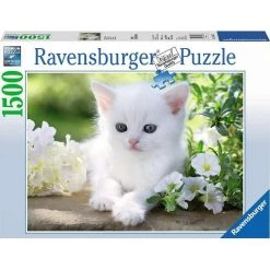 De gros 🔔 Ravensburger 16243 Puzzle 1500 pièces - Chaton blanc 🌟