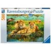 Grosses soldes 👏 Ravensburger Puzzle 500 p - Lions dans la savanne 🛒 -Ravensburger Soldes Boutique 4005556165841 1