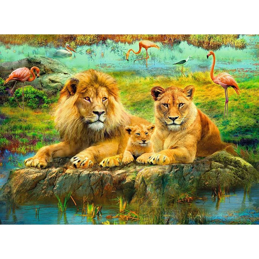 Grosses soldes 👏 Ravensburger Puzzle 500 p - Lions dans la savanne 🛒 4 Grosses soldes 👏 Ravensburger Puzzle 500 p - Lions dans la savanne 🛒 – Image 2
