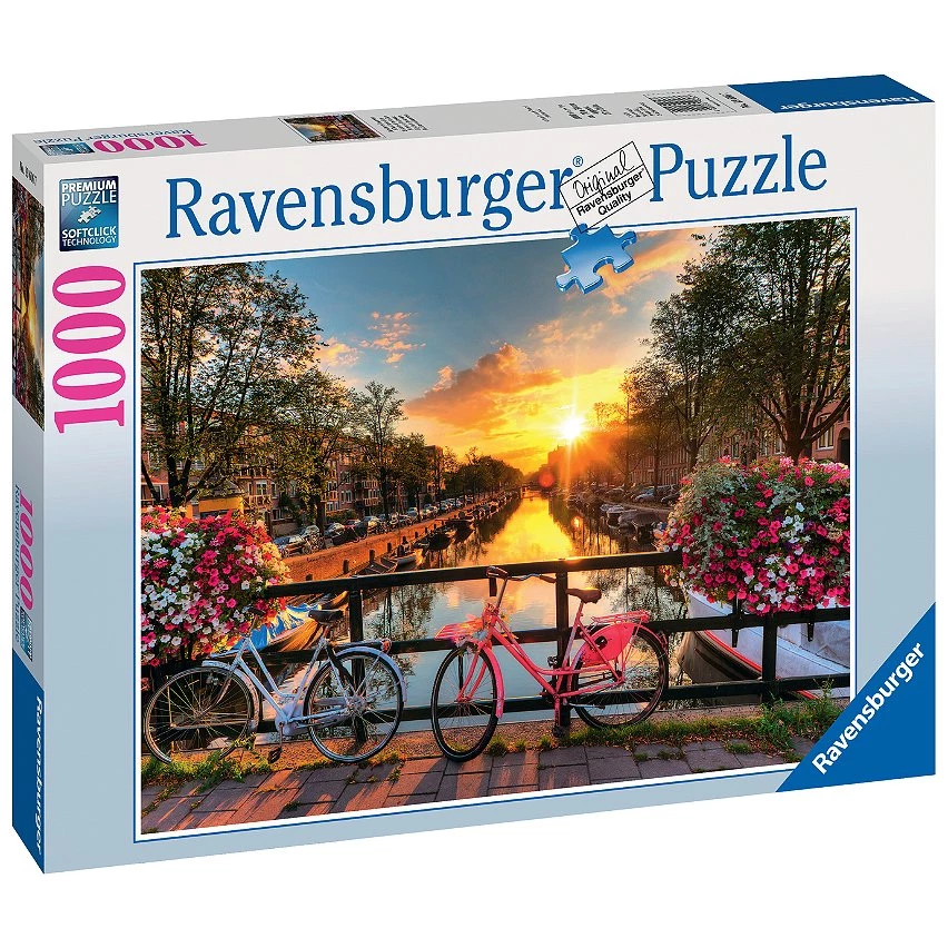 Bon marché ✔️ Ravensburger Puzzle 1000 P - Vélos À Amsterdam ✔️ 3 Bon marché ✔️ Ravensburger Puzzle 1000 P - Vélos À Amsterdam ✔️