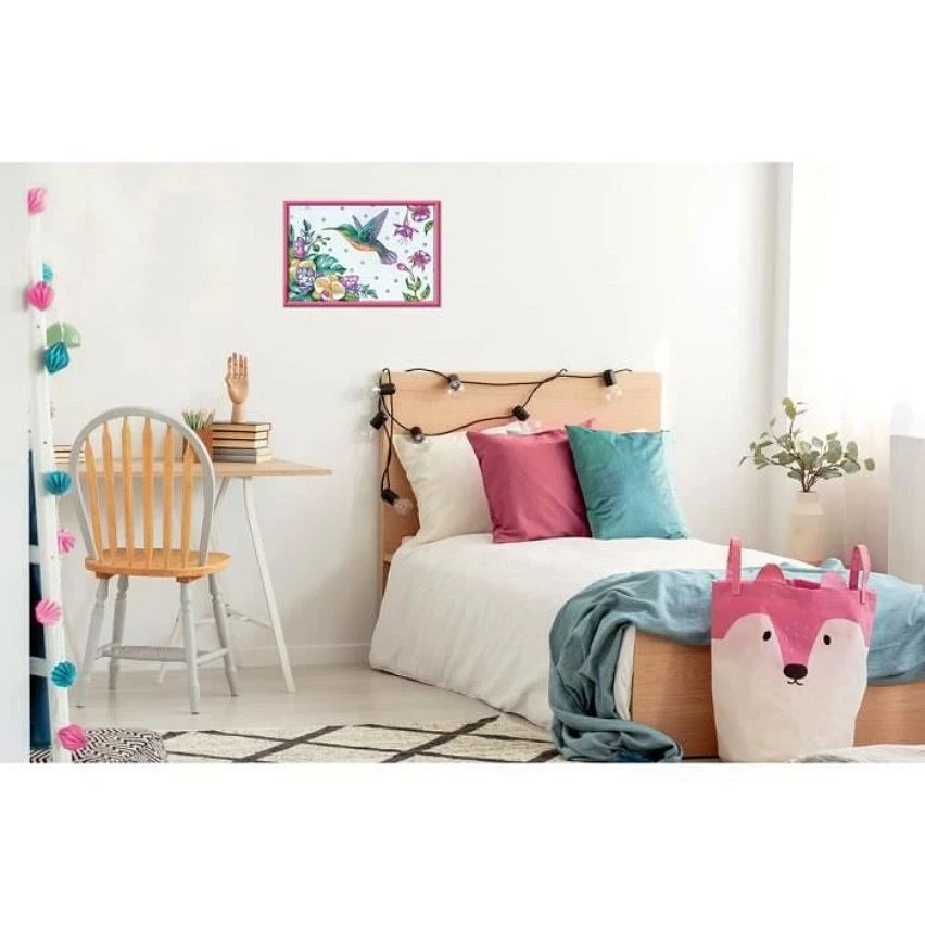 Le moins cher 🧨 Ravensburger Numéro D'art - Grand - Colibri Et Fleurs Exotiques 😀 5 Le moins cher 🧨 Ravensburger Numéro D'art - Grand - Colibri Et Fleurs Exotiques 😀 – Image 3