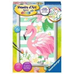 Vente flash ❤️ Ravensburger Numéro D'art - Petit - Flamant Rose 👍