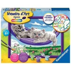 Coupon ❤️ Ravensburger Numéro D'art - Moyen - Chaton Dans Le Hamac 🥰 -Ravensburger Soldes Boutique 4005556286799 2