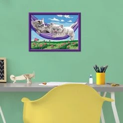 Coupon ❤️ Ravensburger Numéro D'art - Moyen - Chaton Dans Le Hamac 🥰 -Ravensburger Soldes Boutique 4005556286799 6