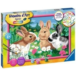Meilleure affaire 🔥 Ravensburger Numéro D'art - Grand - Lapins Dans Le Pré 🌟 -Ravensburger Soldes Boutique 4005556287895 4