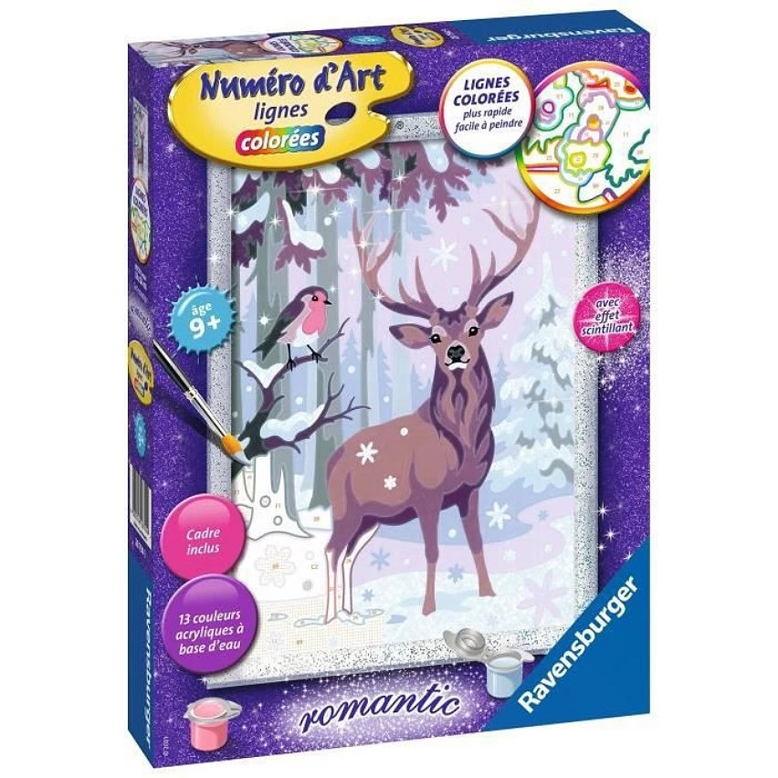 Acheter ✔️ Ravensburger Numéro D'art - Moyen - Cerf Romantique ⌛ 6 Acheter ✔️ Ravensburger Numéro D'art - Moyen - Cerf Romantique ⌛ – Image 4