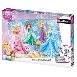 Vente flash 🧨 Ravensburger Puzzle 100 P - Princesses Étincelantes / Disney Princesses - Princess 🔔