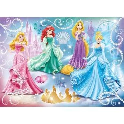 Vente flash 🧨 Ravensburger Puzzle 100 P - Princesses Étincelantes / Disney Princesses - Princess 🔔 -Ravensburger Soldes Boutique 4005556867202 3