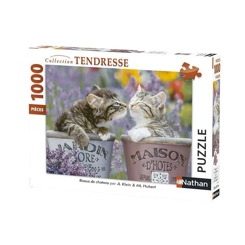 Coupon 😉 Nathan - Puzzle Adulte - Puzzle N 1000 p - Bisous de chatons - 87624 ⭐ 3 Coupon 😉 Nathan - Puzzle Adulte - Puzzle N 1000 p - Bisous de chatons - 87624 ⭐